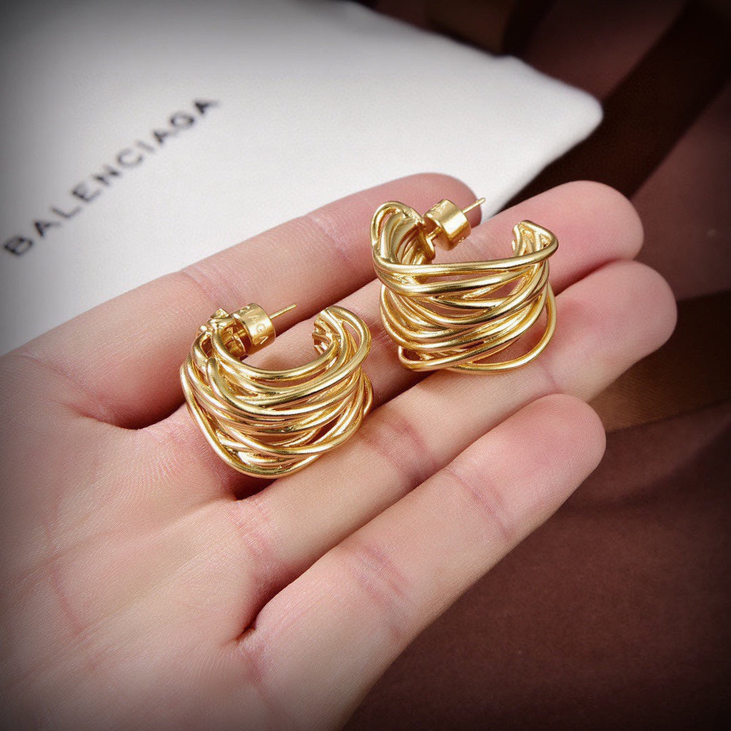 18K Balenciaga Wire Earrings