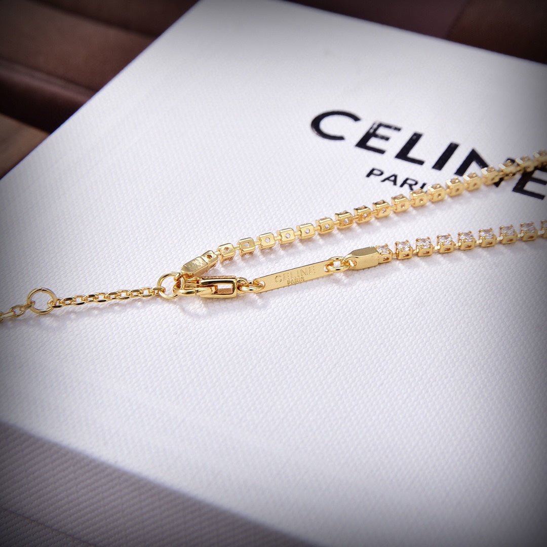18K Celine Crystals Necklace