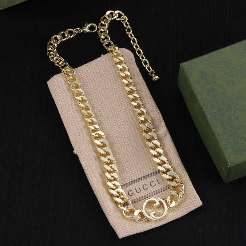 18K Double Gucci Chain Necklace