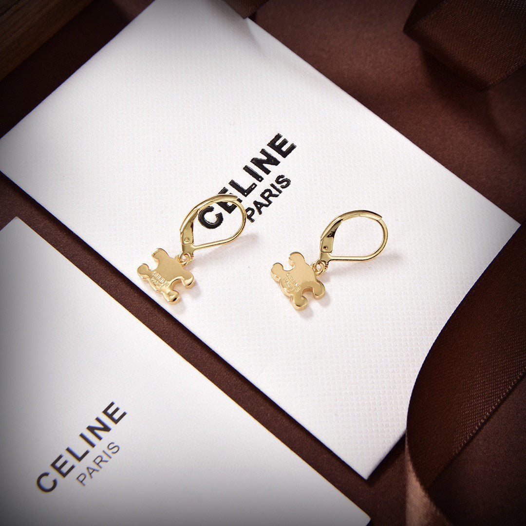 18K Celine Rhinestone Earrings
