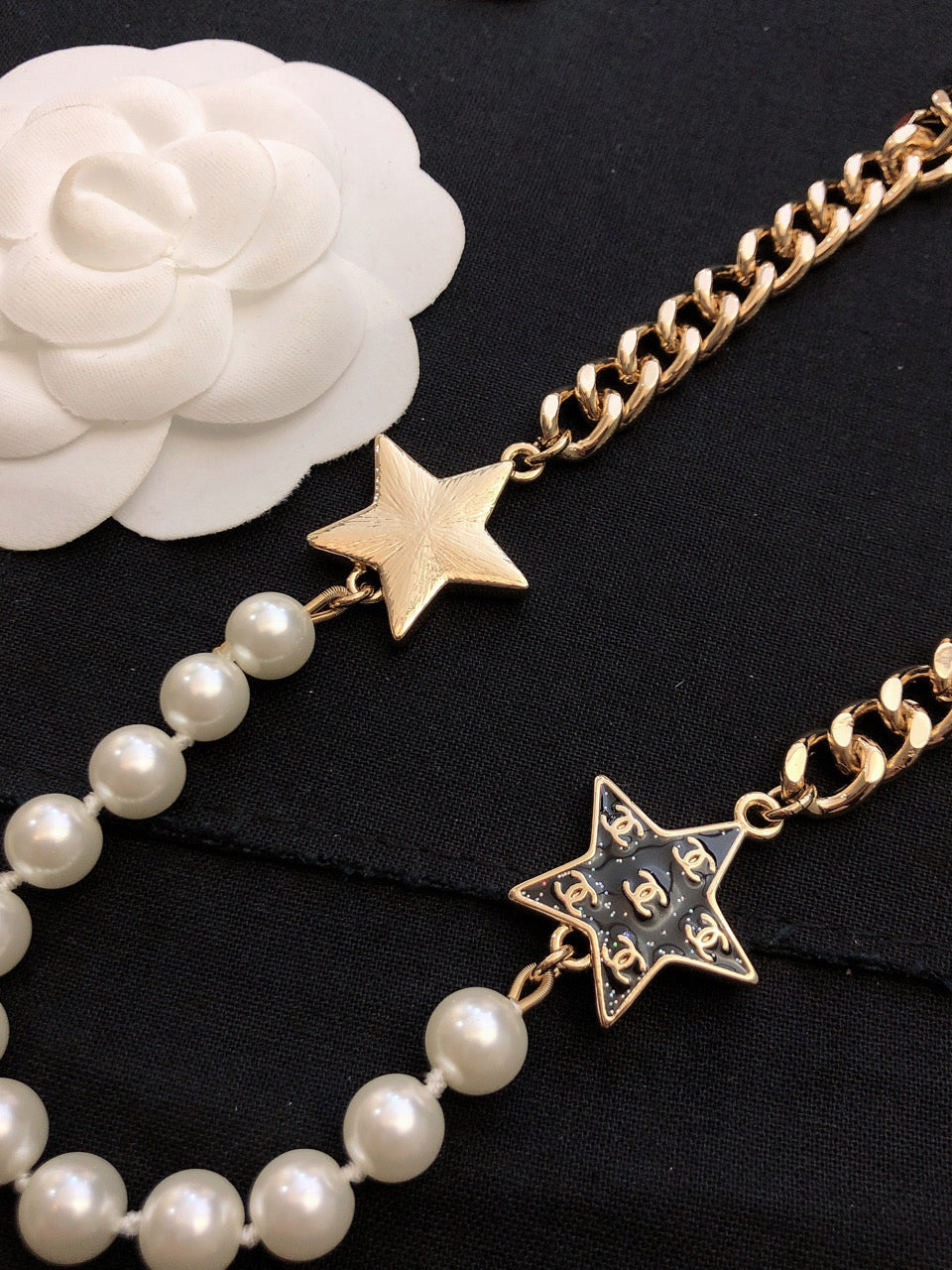18K  Chanel Star Pearls Necklace