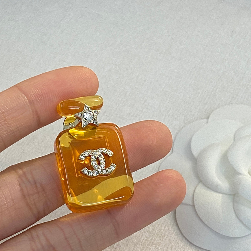 18K  Chanel Perfume Color Bottle Brooch