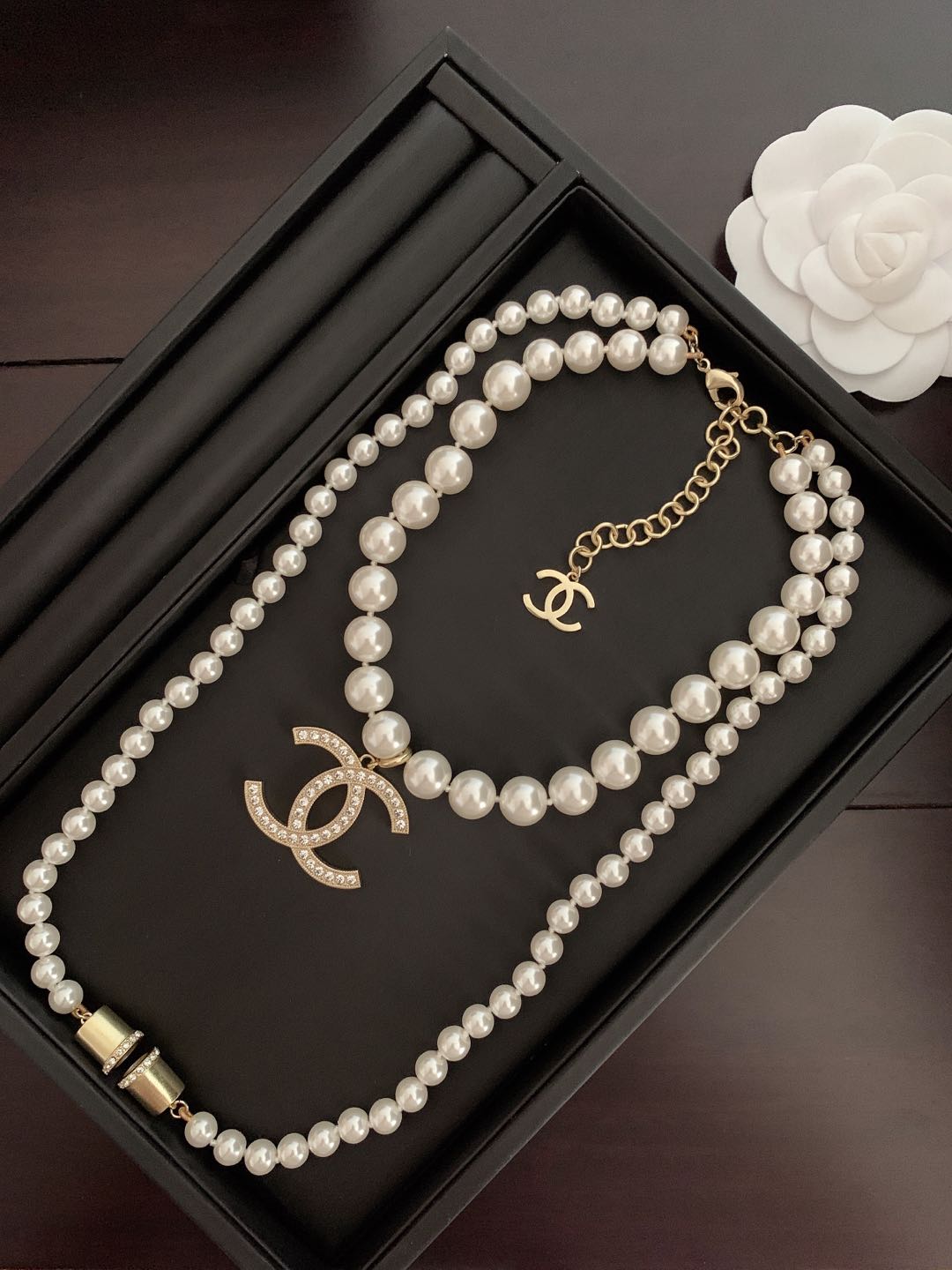 18K  Chanel Pearls Long Necklace