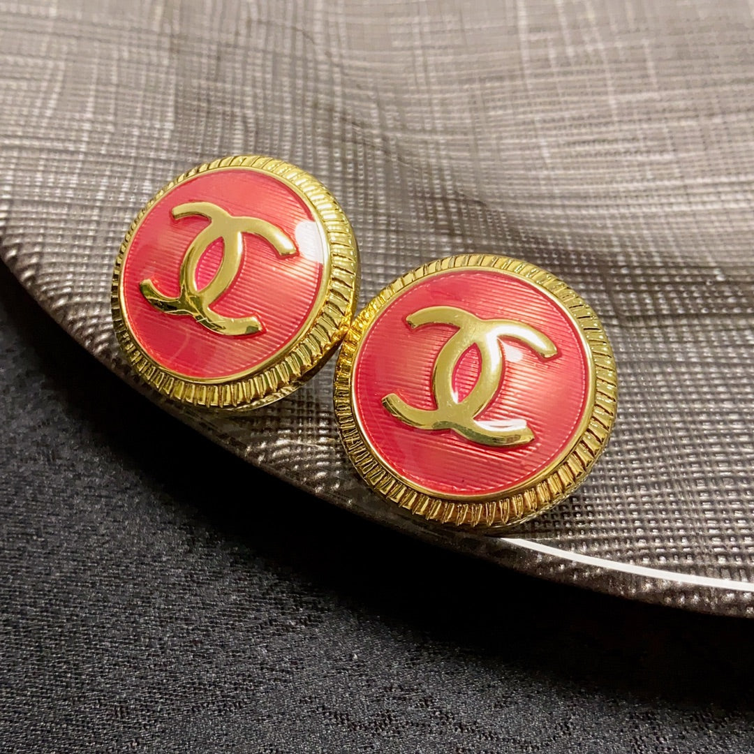 18K  Chanel Red Earrings