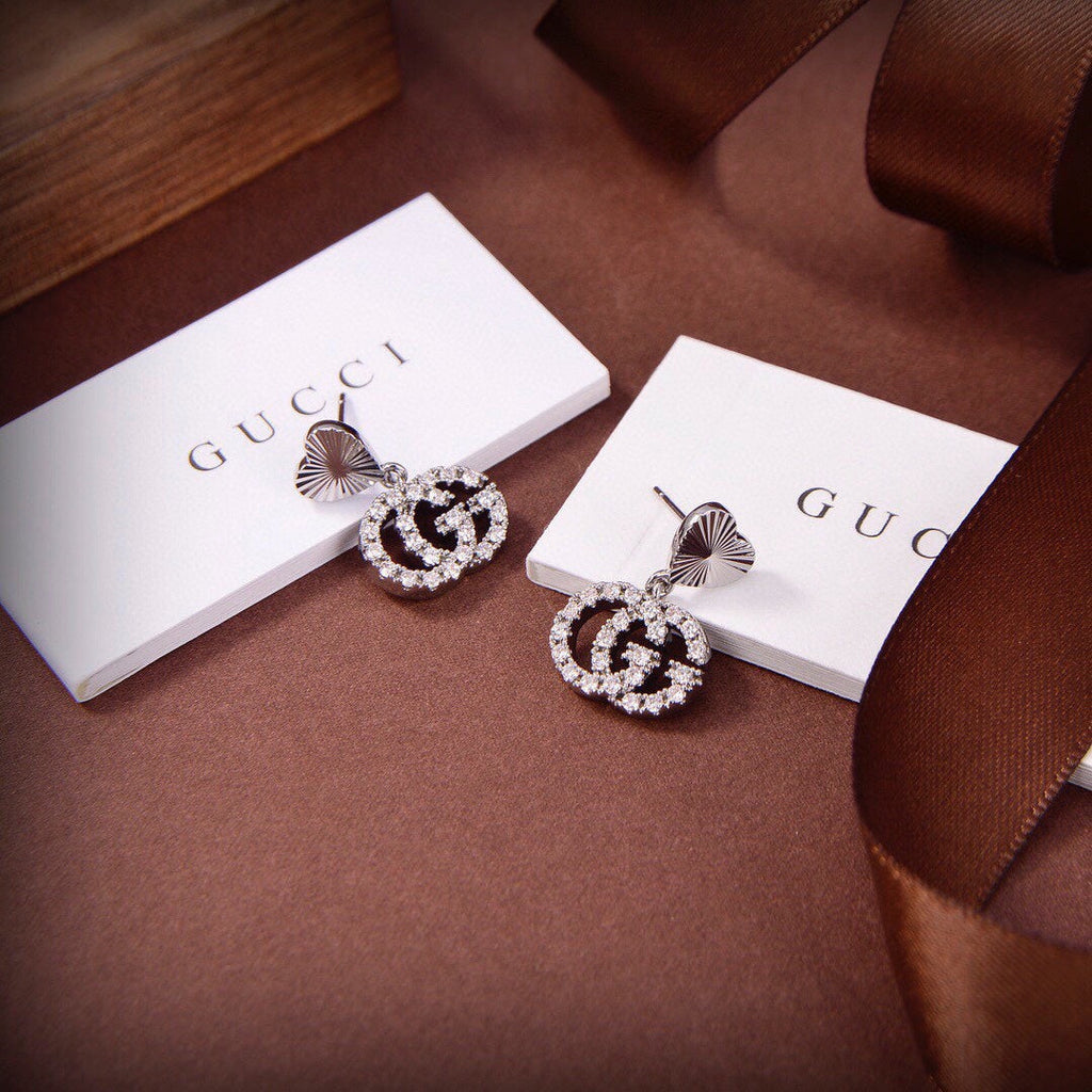 18K Double Gucci Running Earrings
