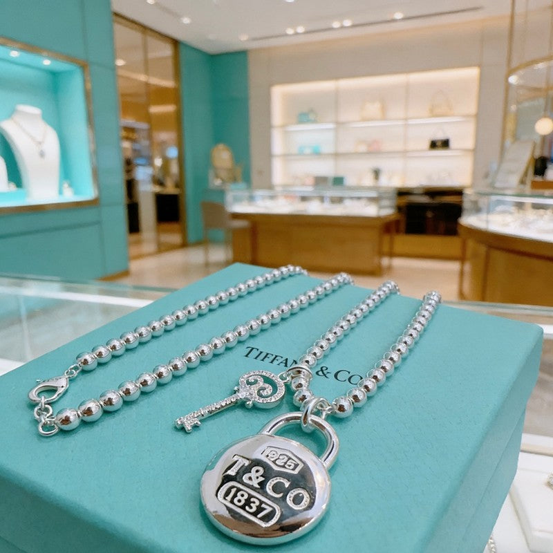 18K Return to Tiffany 1837 Lock Necklace