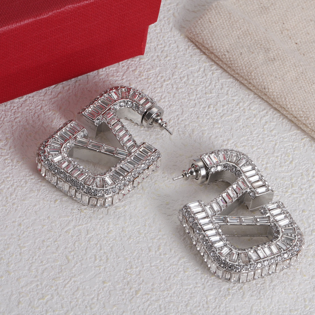 18K Valentino Crystals Earrings