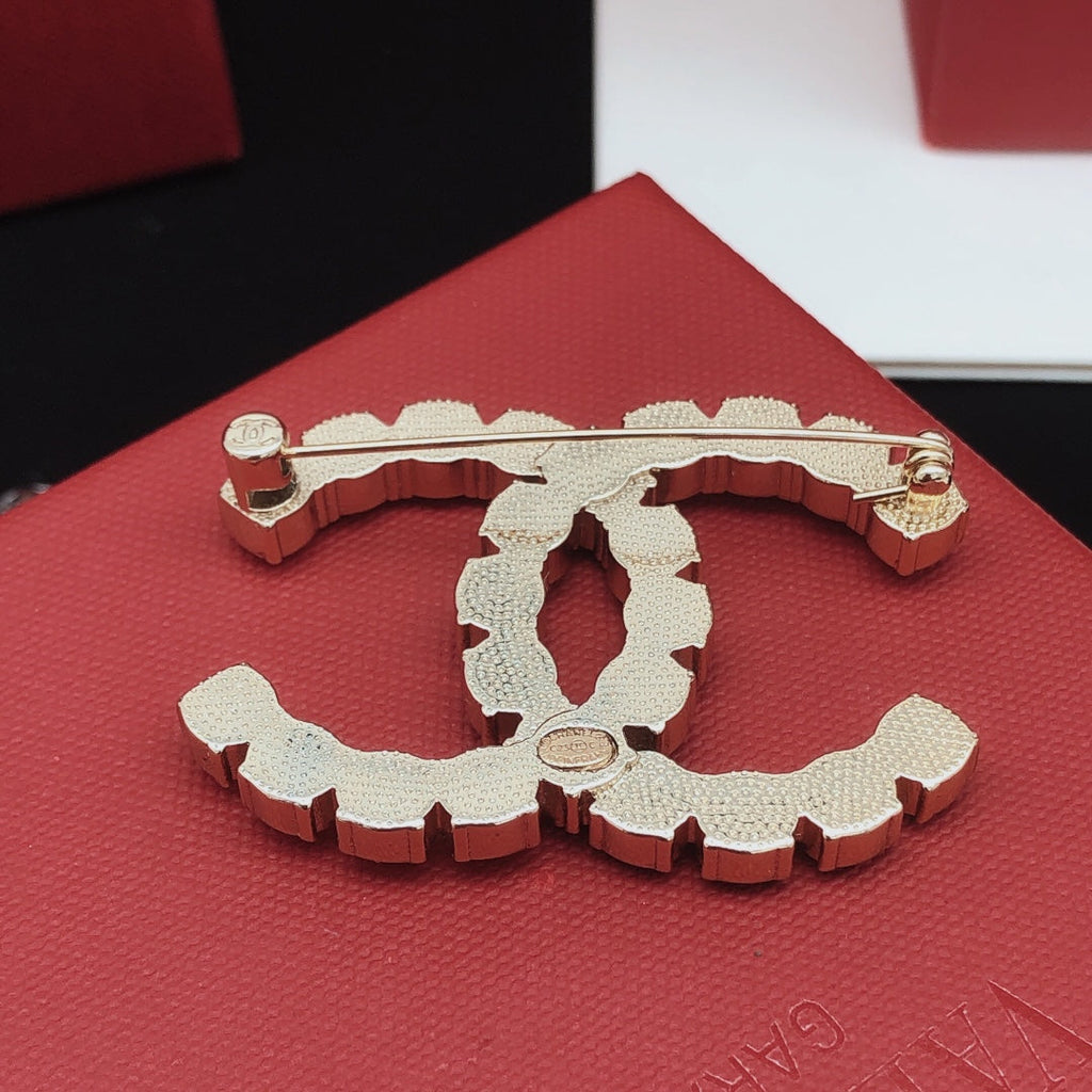 18K  Chanel Color Crystals Brooch
