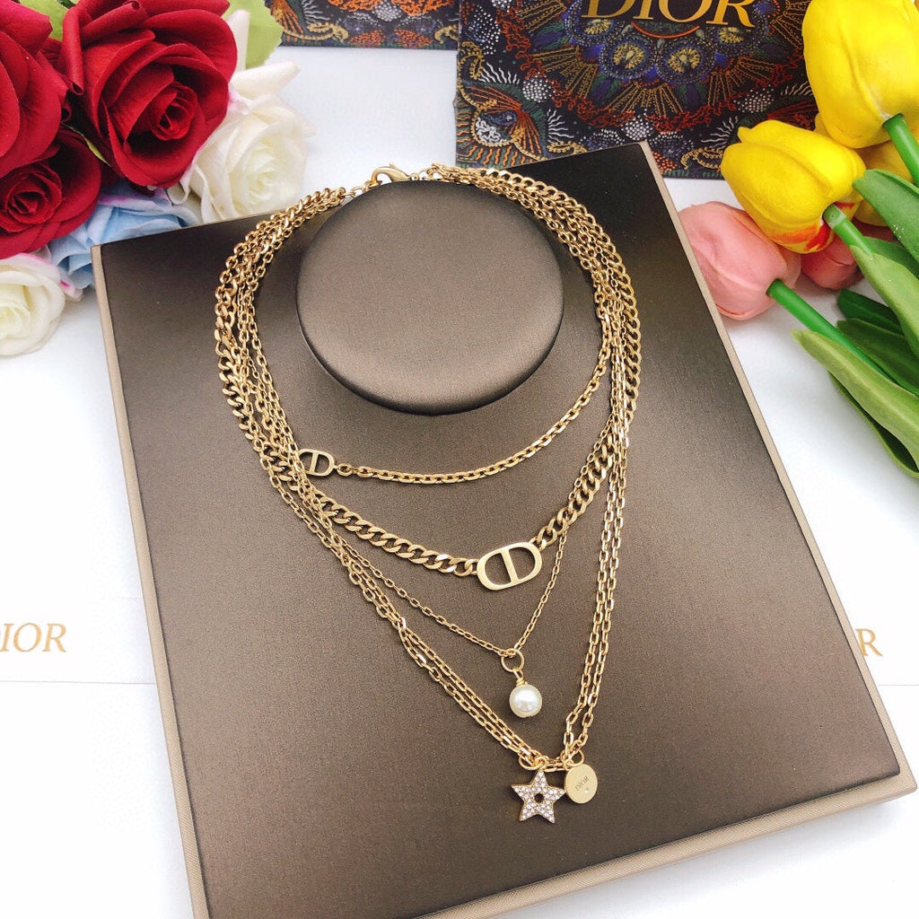 18K Dior Multi Layer Necklace