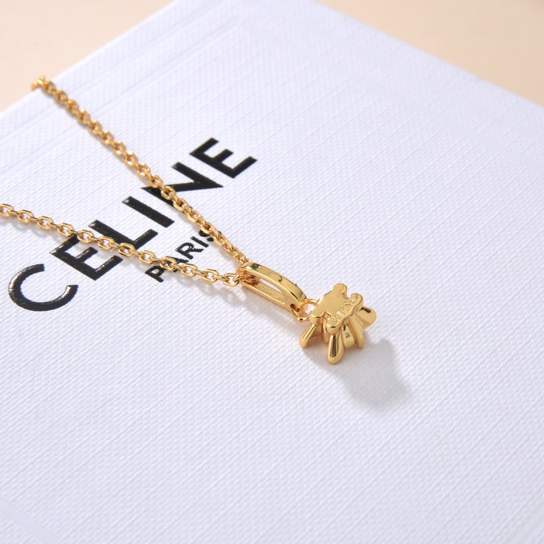 18K Celine Solitaire Necklace