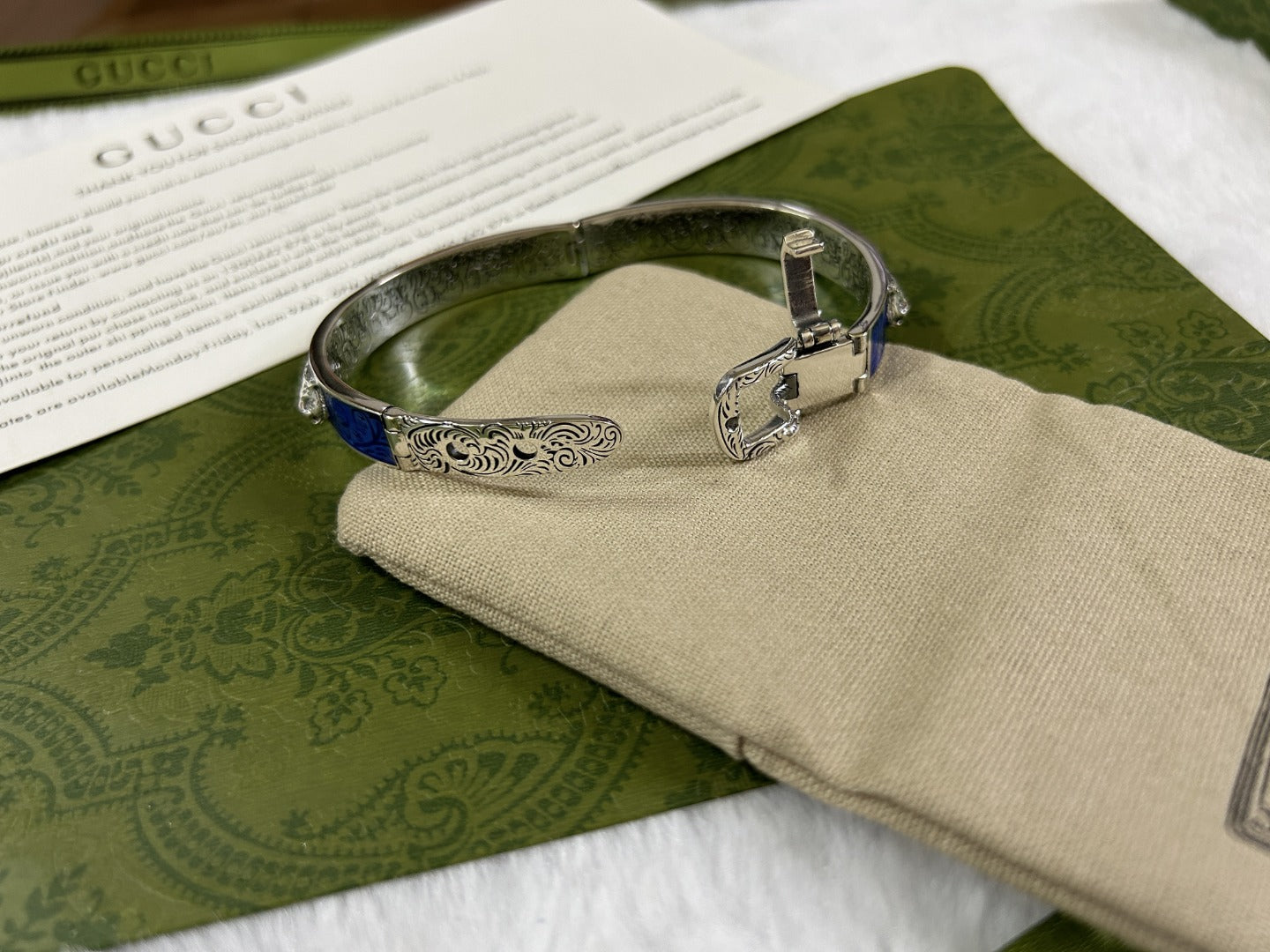 Double Gucci Garden Blue Bracelet