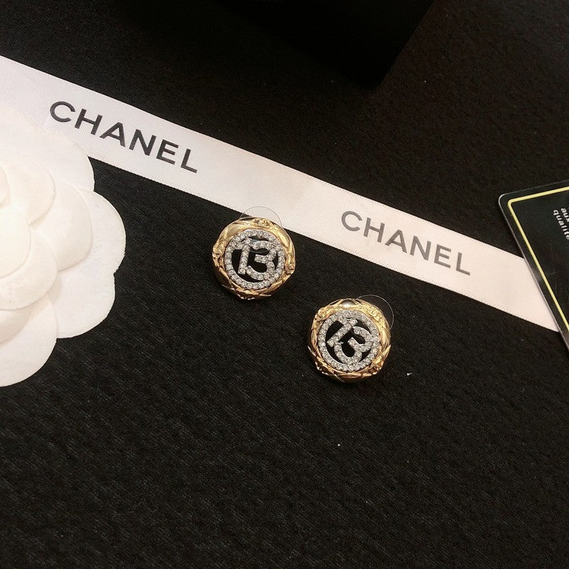 18K  Chanel No.13 Diamond Earrings