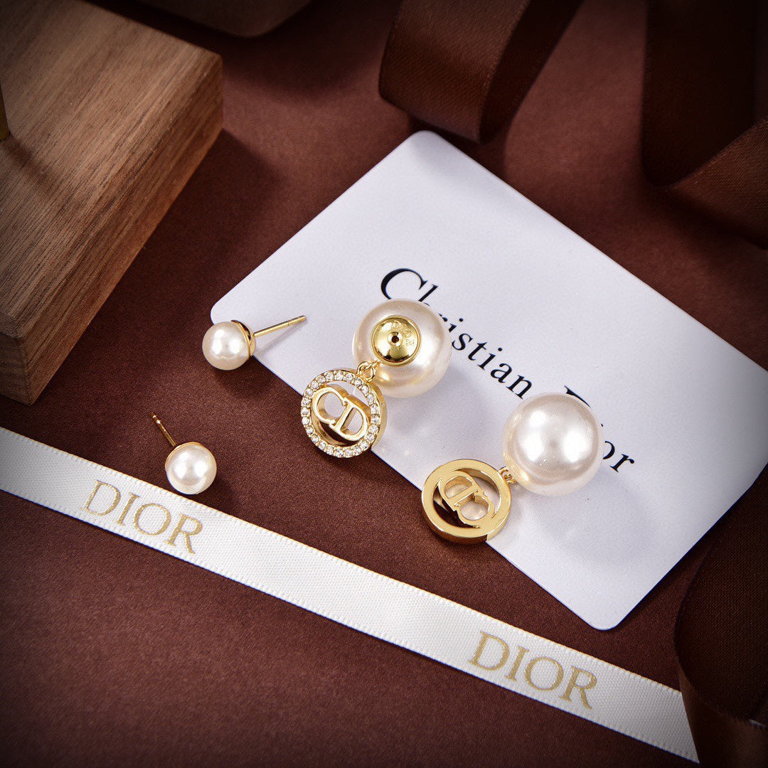 18K Dior Tribales Pearl Earrings