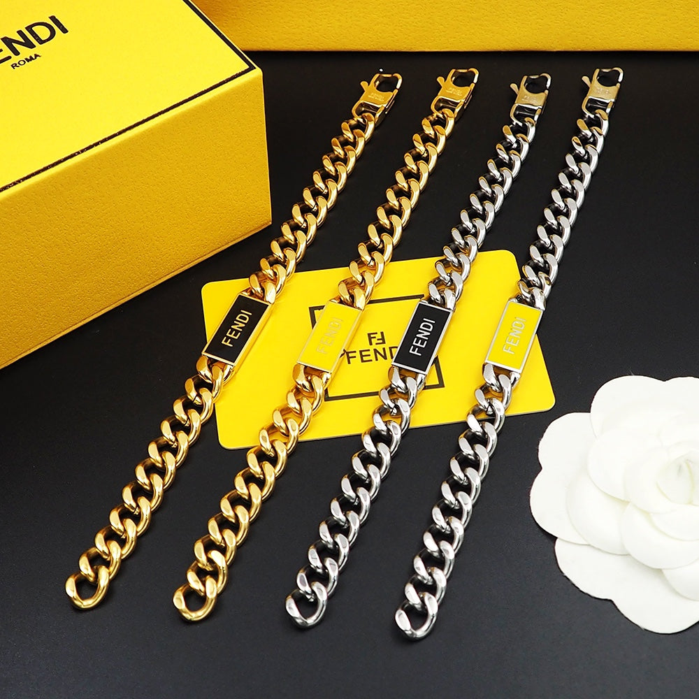 18K Fendi Chain Bracelet