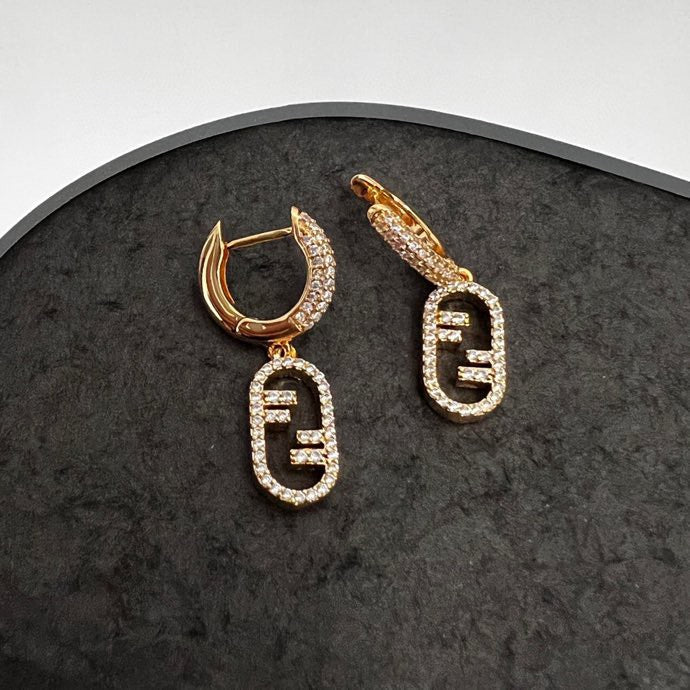 18K Fendi OLock Earrings