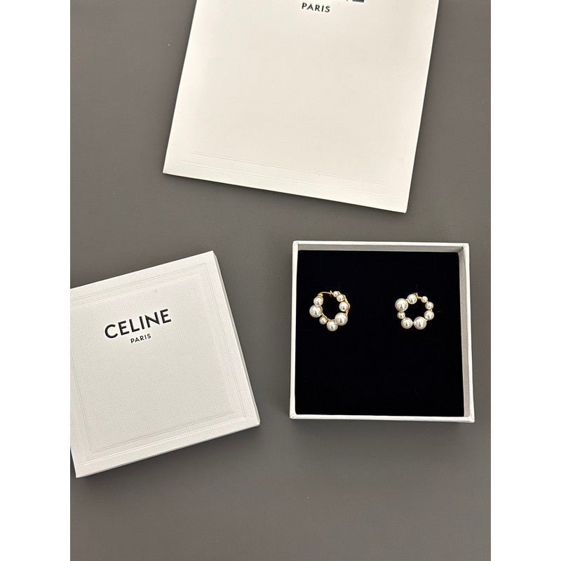 18K Celine Pearl Earrings