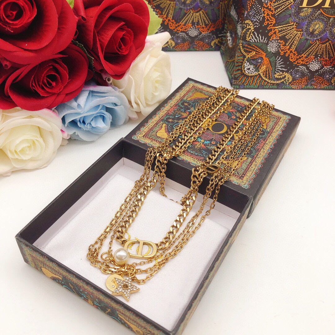 18K Dior Multi Layer Necklace