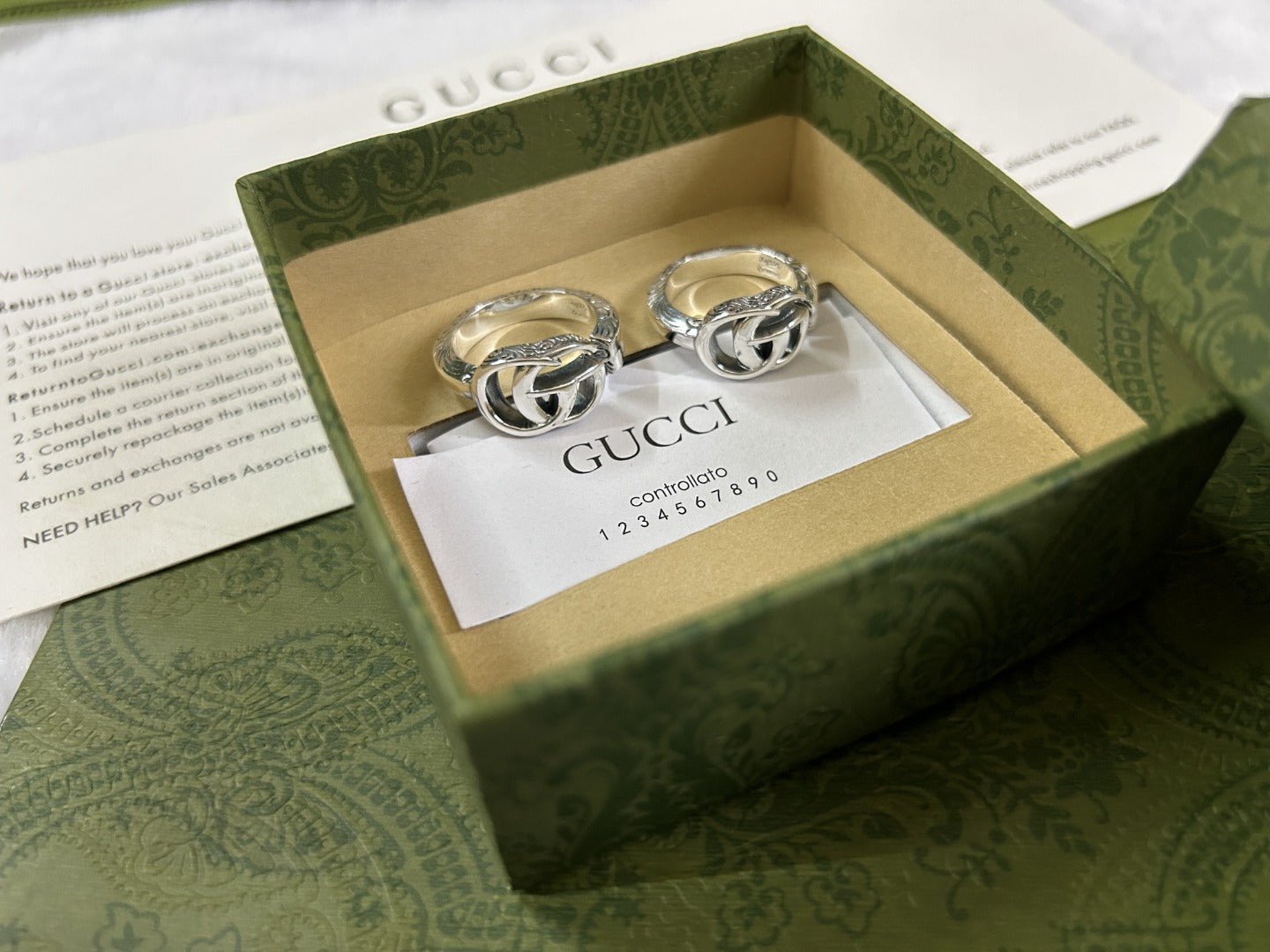 Double Gucci Marmont Key Open Ring