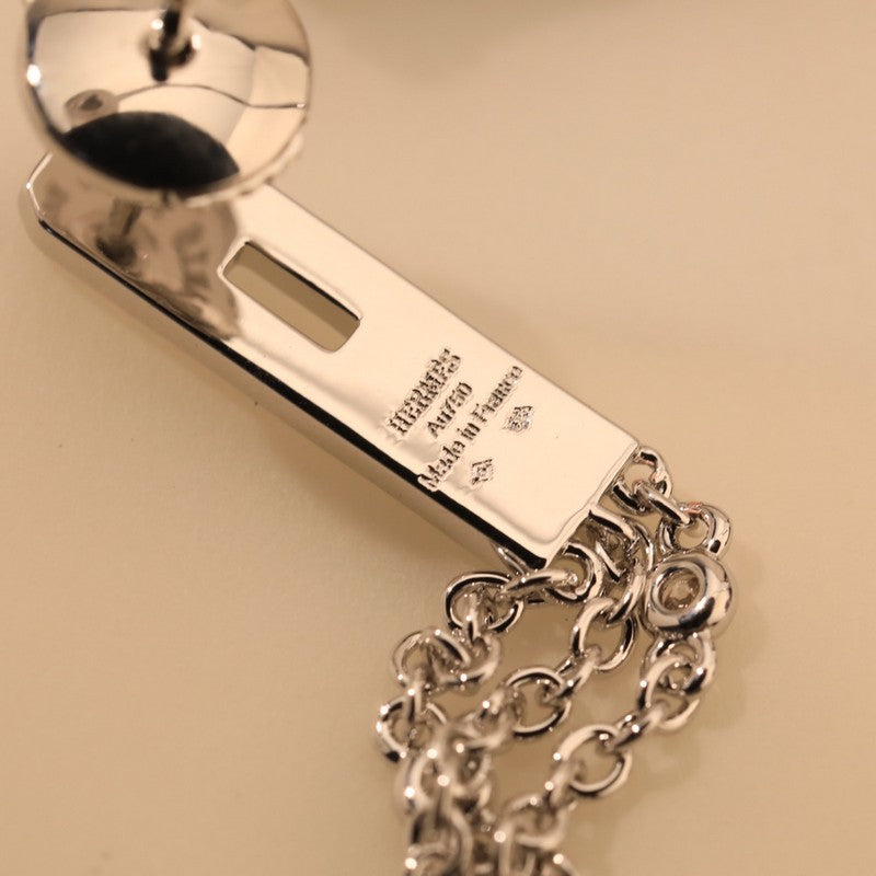 18K Hermes Diamond Kelly Gavroche Earrings