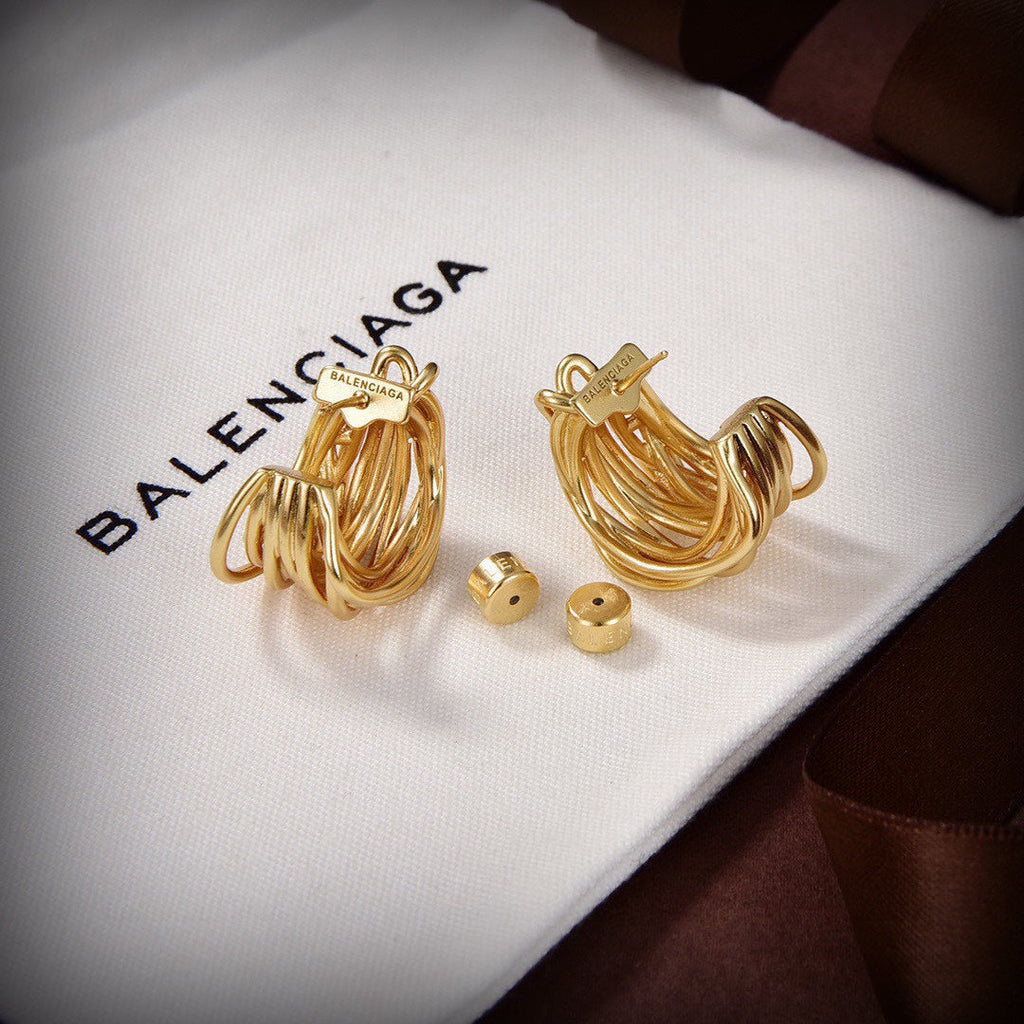 18K Balenciaga Wire Earrings