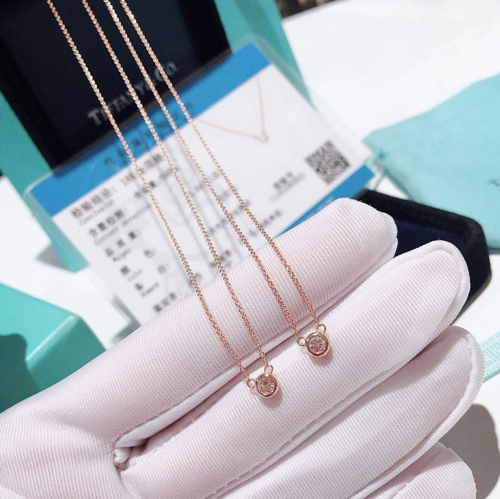 18K Tiffany Elsa Peretti Diamonds Necklace