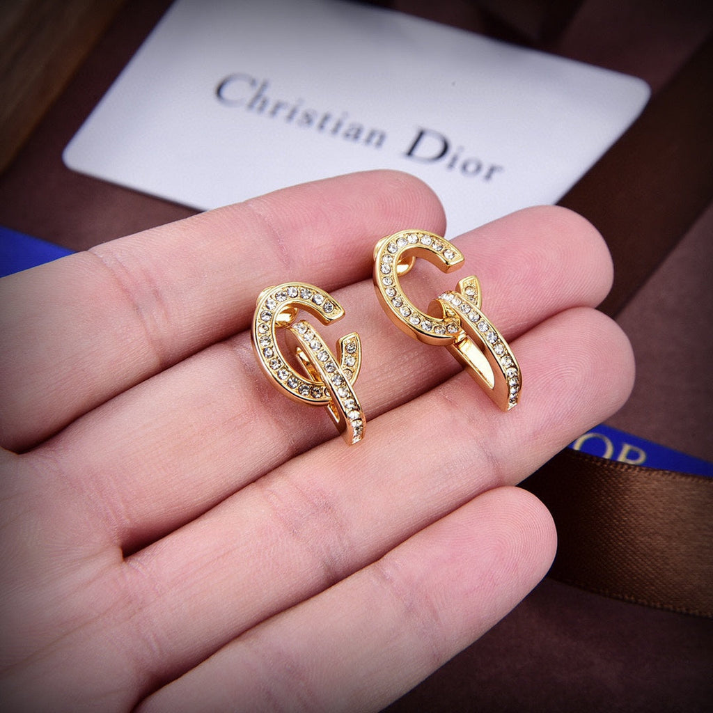 18K Dior Lock Earrings