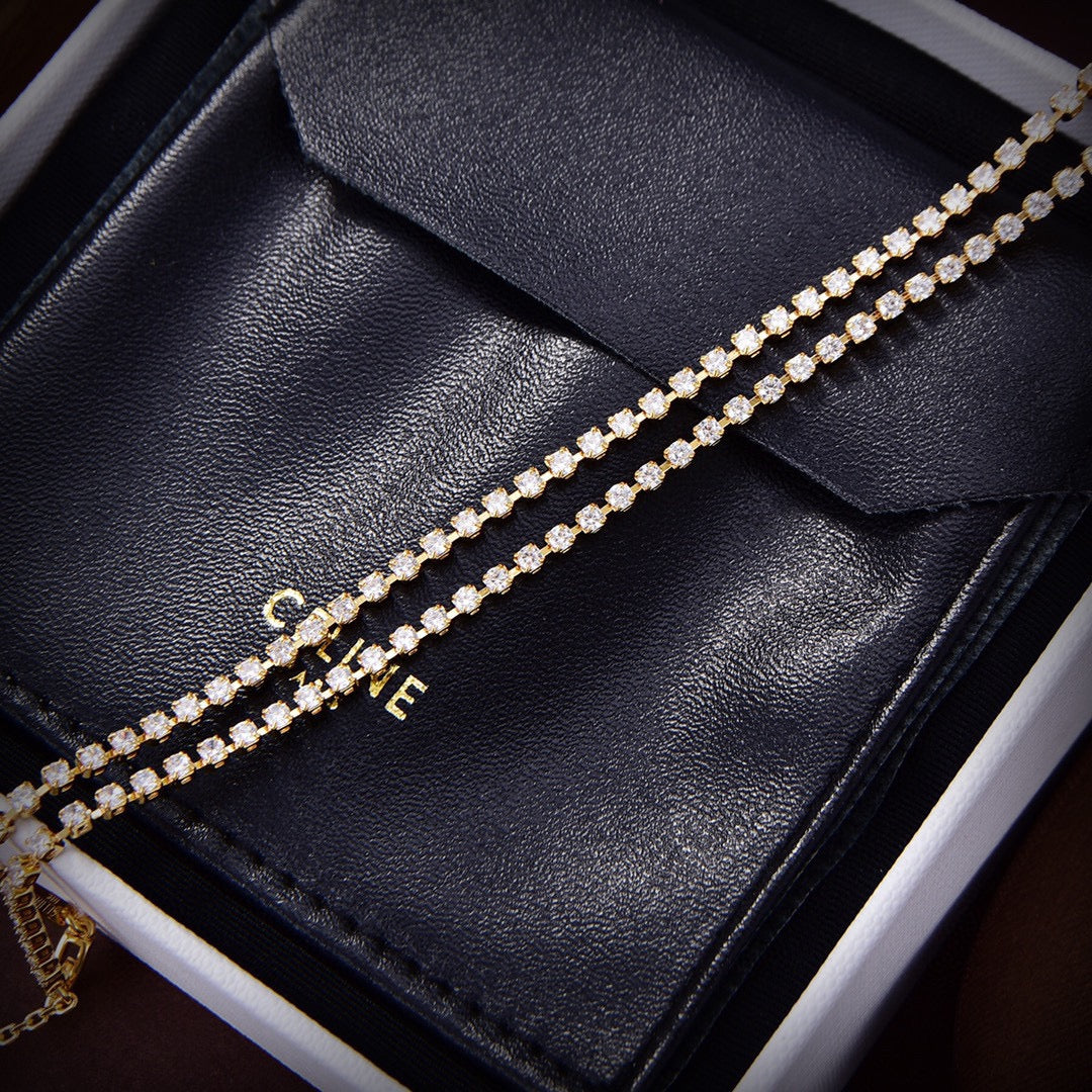 18K Celine Crystals Necklace