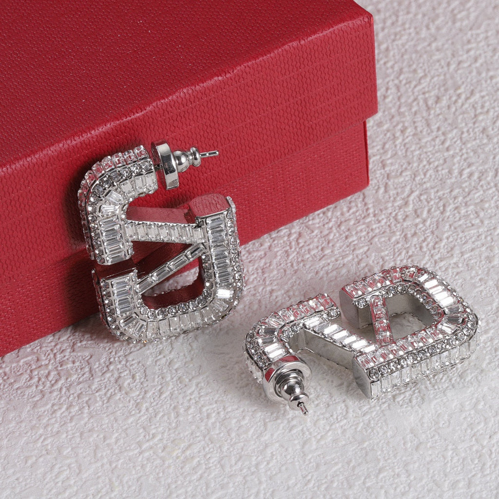 18K Valentino Crystals Earrings