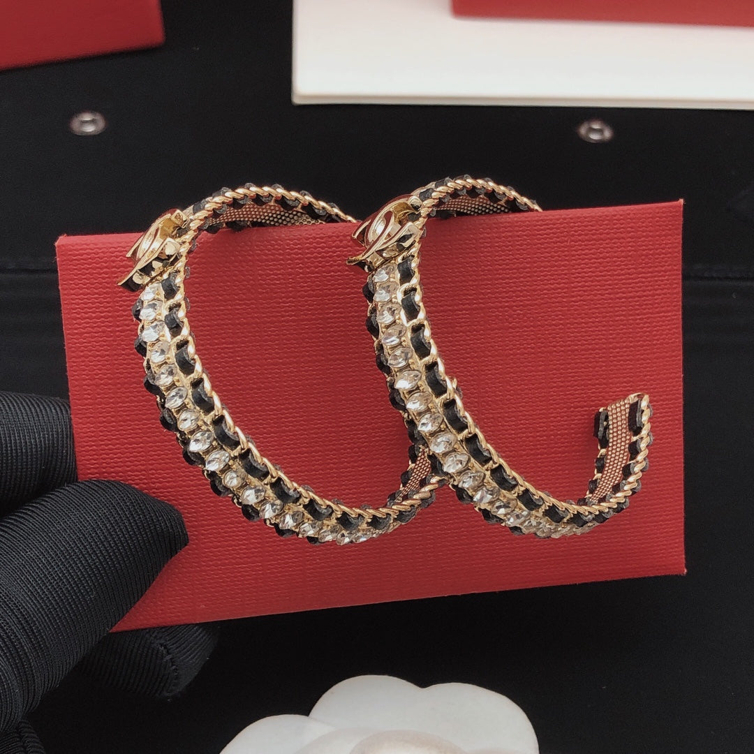 18K  Chanel Strass Earrings