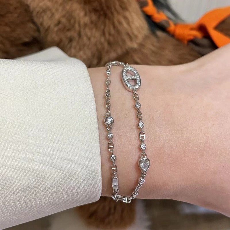18K Hermes Farandole Diamond Bracelet