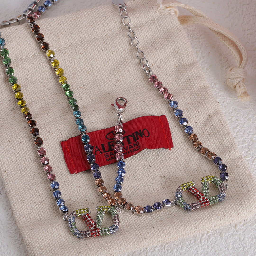 18K Valentino Multi-Color Crystals Bracelet