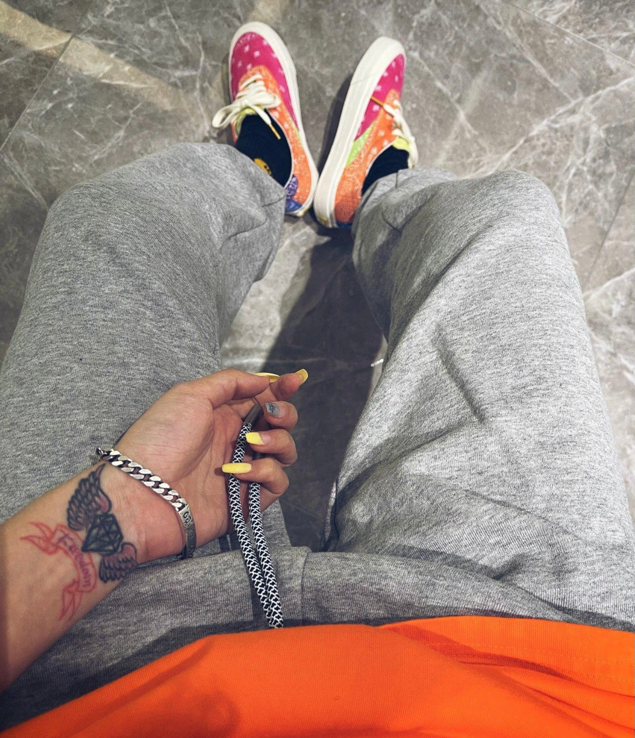 Double Gucci Ghost Chain Bracelet