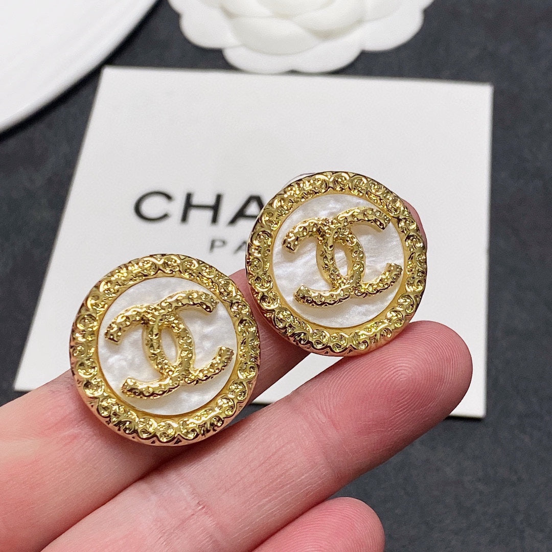 18K  Chanel Crystal Earrings