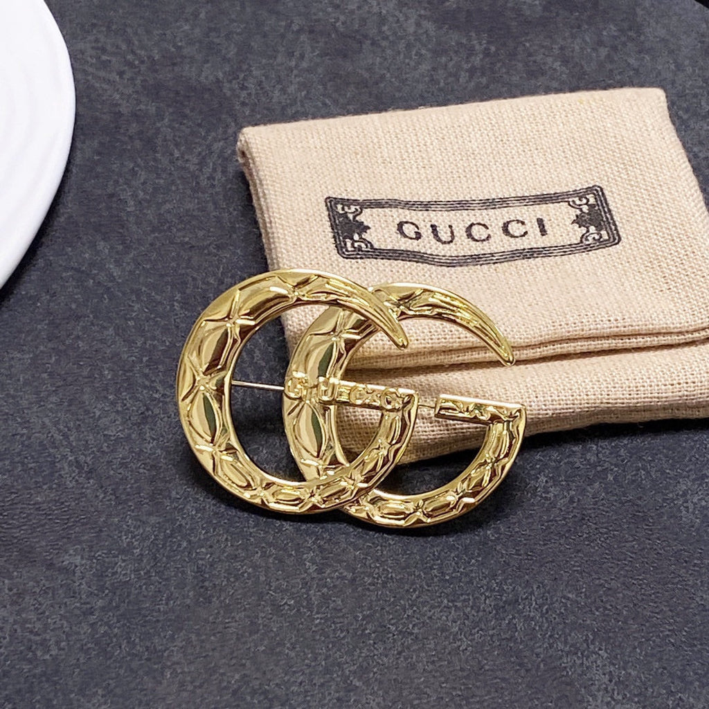 18K Double Gucci Brooch