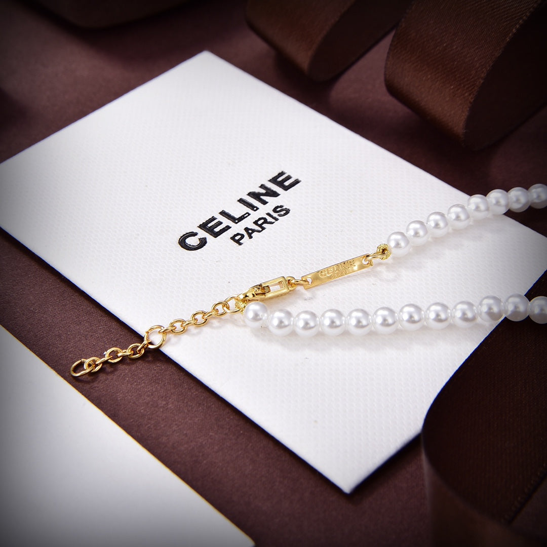18K Celine Paris Pearls Bracelet