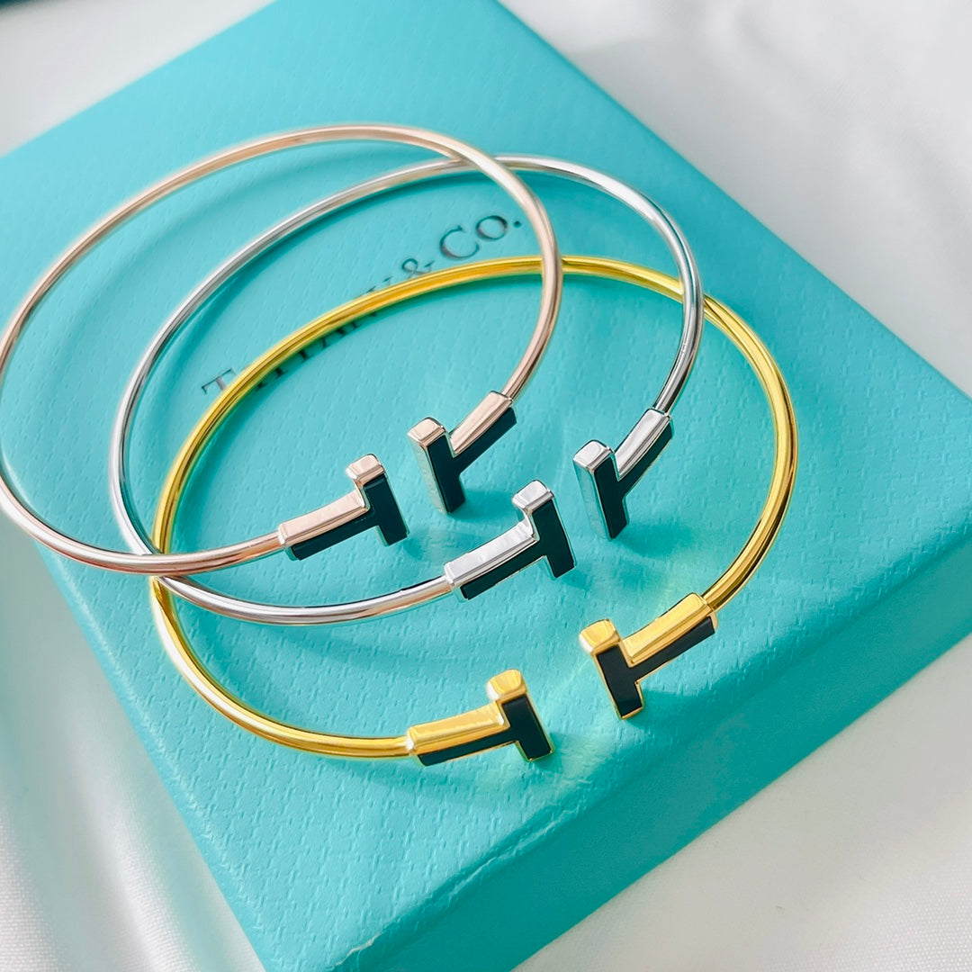 18K Tiffany Black Bracelet