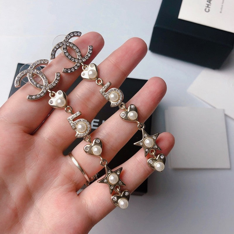18K  Chanel No.5 Long Earrings