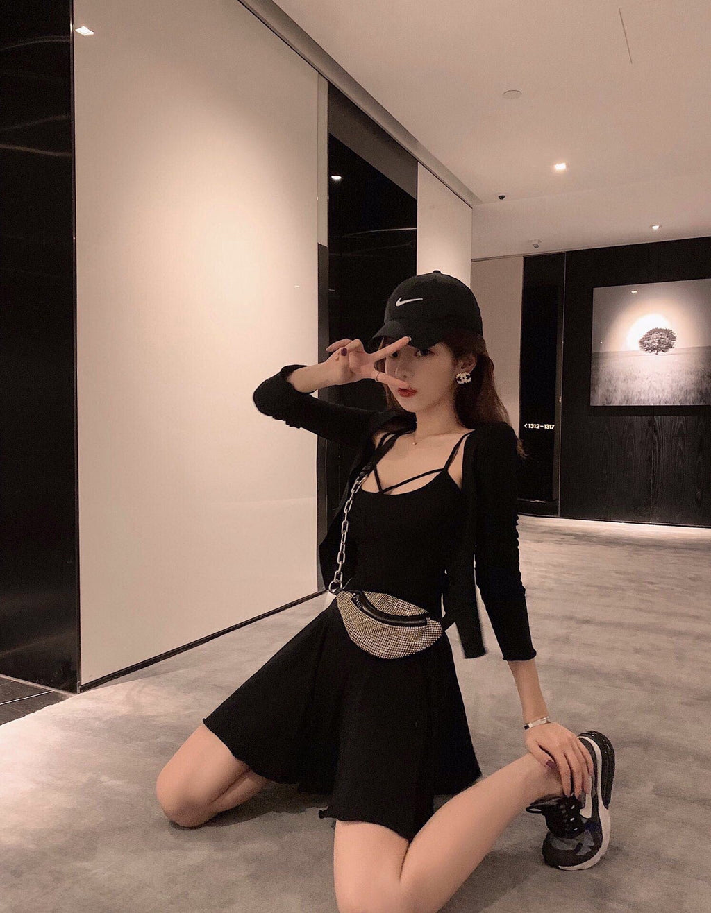 18K  Chanel Crystal Earrings