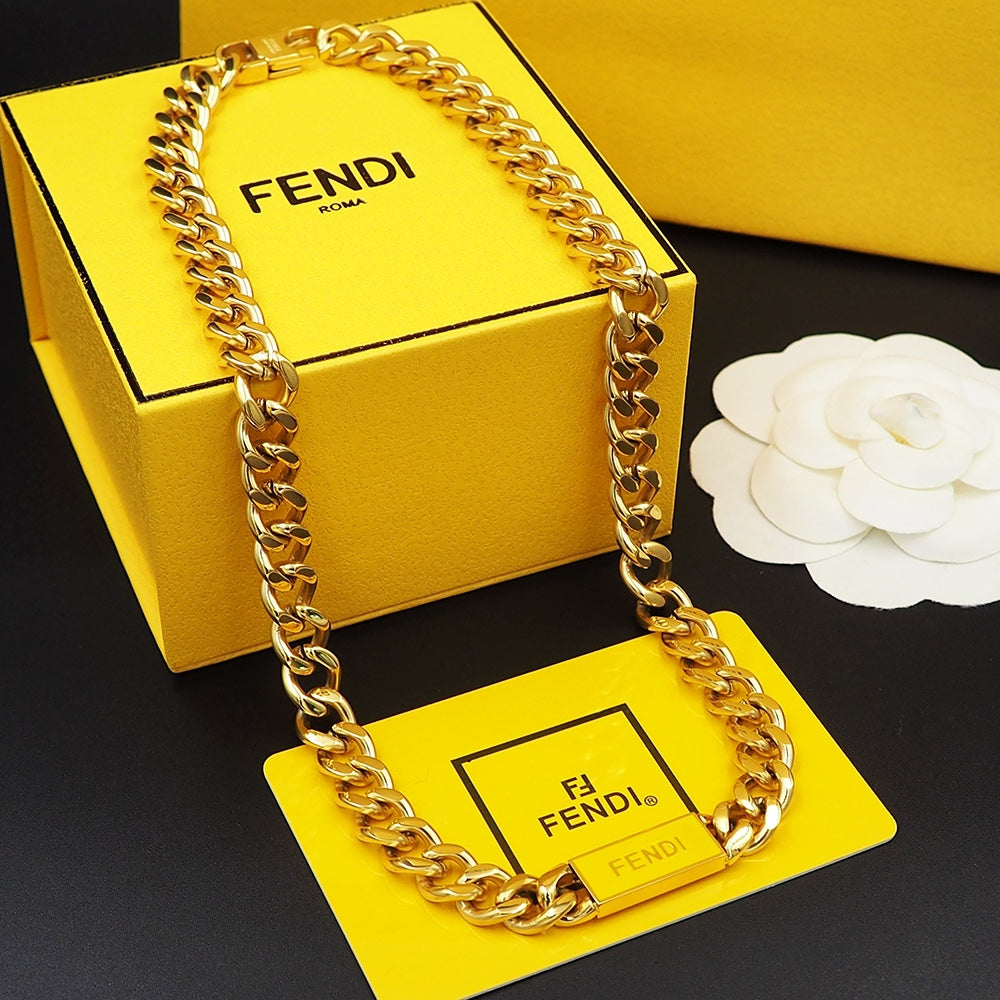 18K Fendi Chain Necklace
