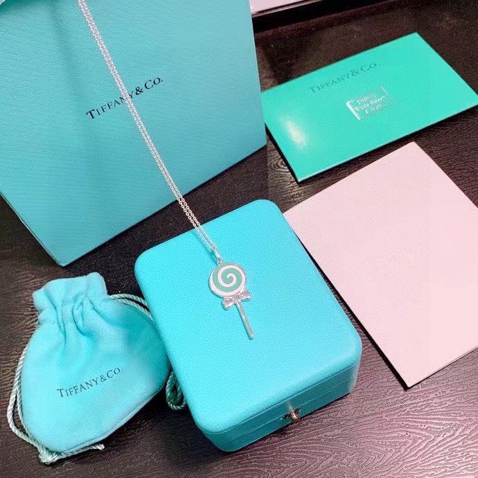 18K Tiffany Lollipop Charm Chain Necklace