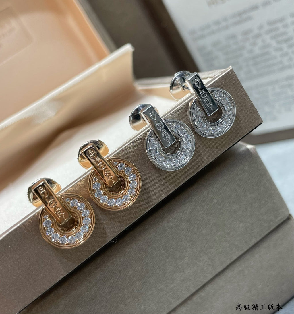 18K BVLGARI White Gold Earrings