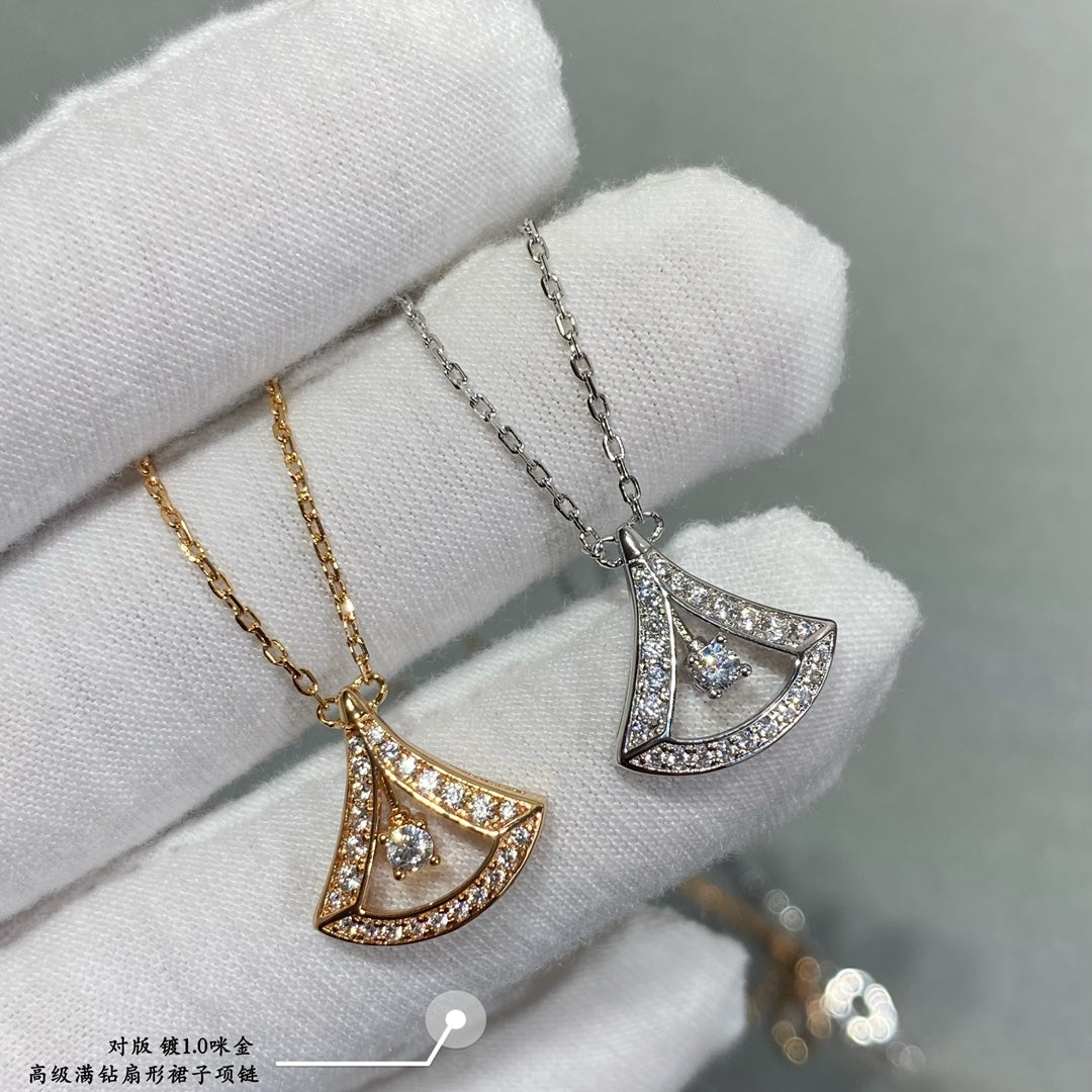 18K BVLGARI Dream Pave Diamond Openwork Necklace