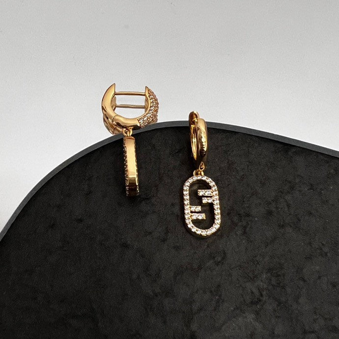 18K Fendi OLock Earrings