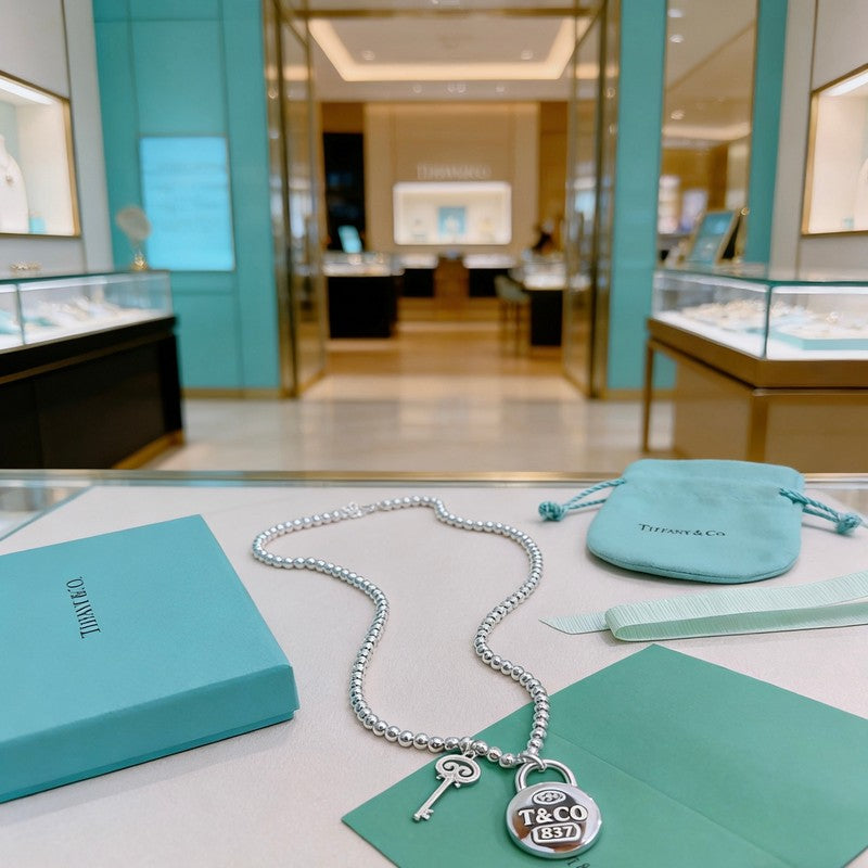 18K Return to Tiffany 1837 Lock Necklace