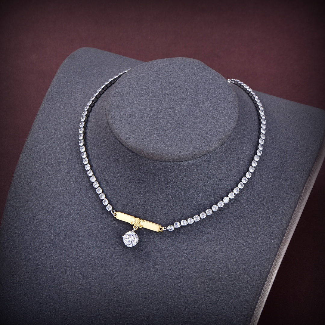 18K Celine Celine Line Diamonds Necklace
