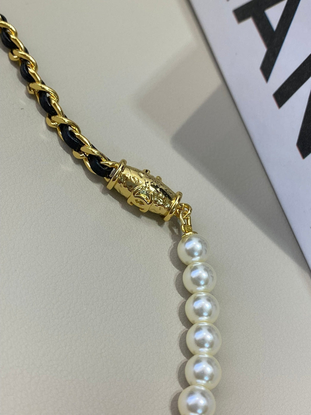 18K  Chanel Pearl Chain Necklace