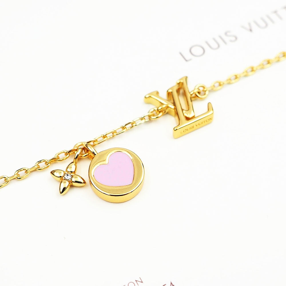 18K Louis Vuitton Iconic Pink Heart Bracelet