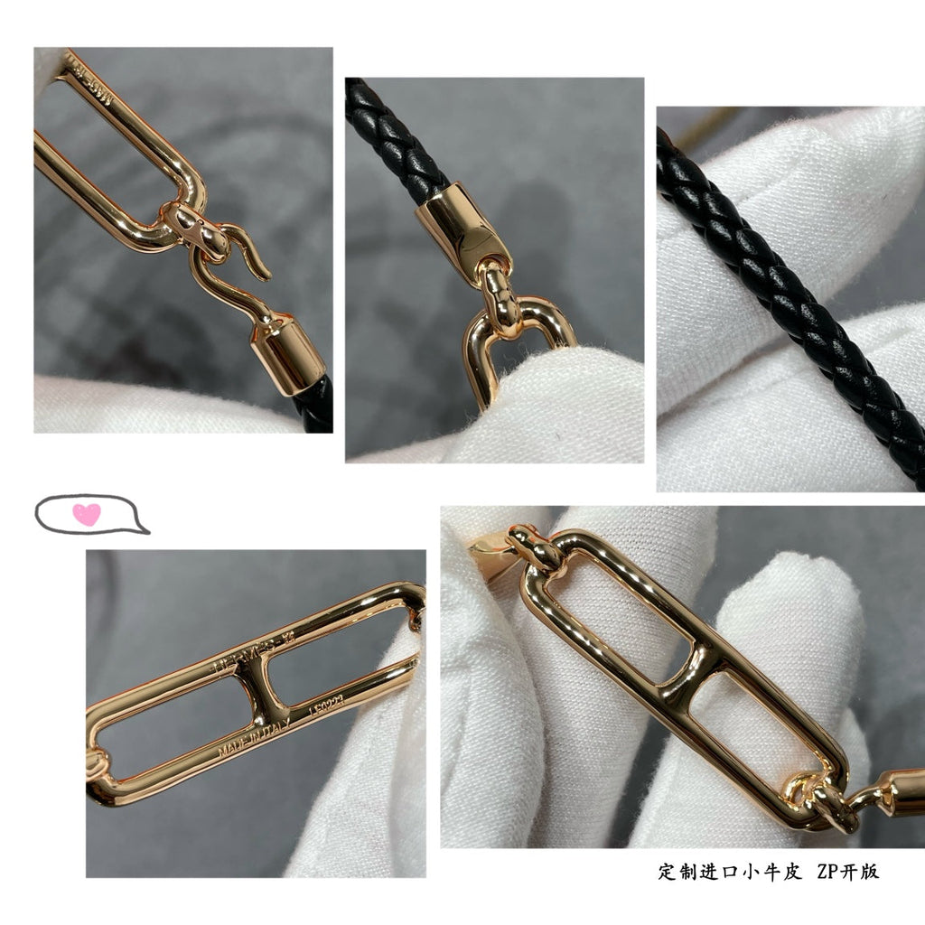 18K Roulis Double Tour Black Hermes Bracelet