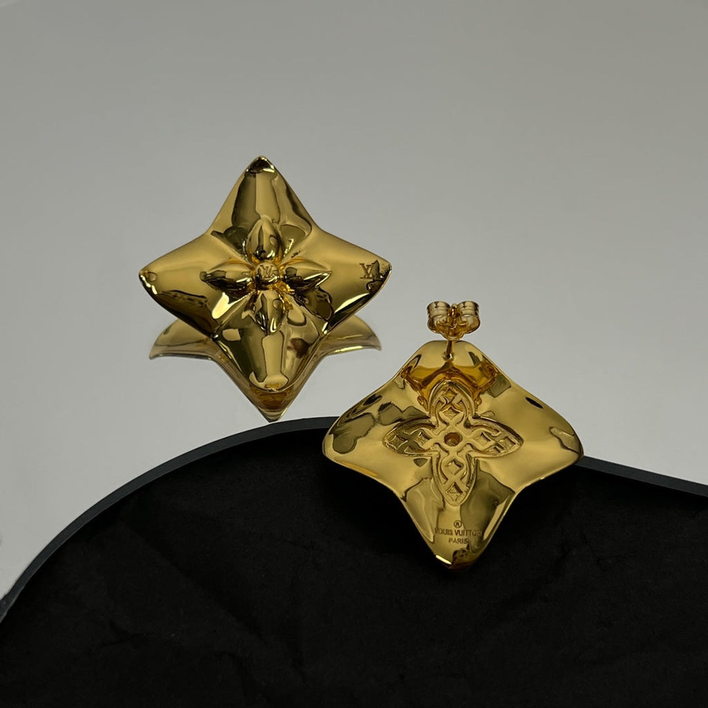 18K Louis Vuitton Futura Earrings