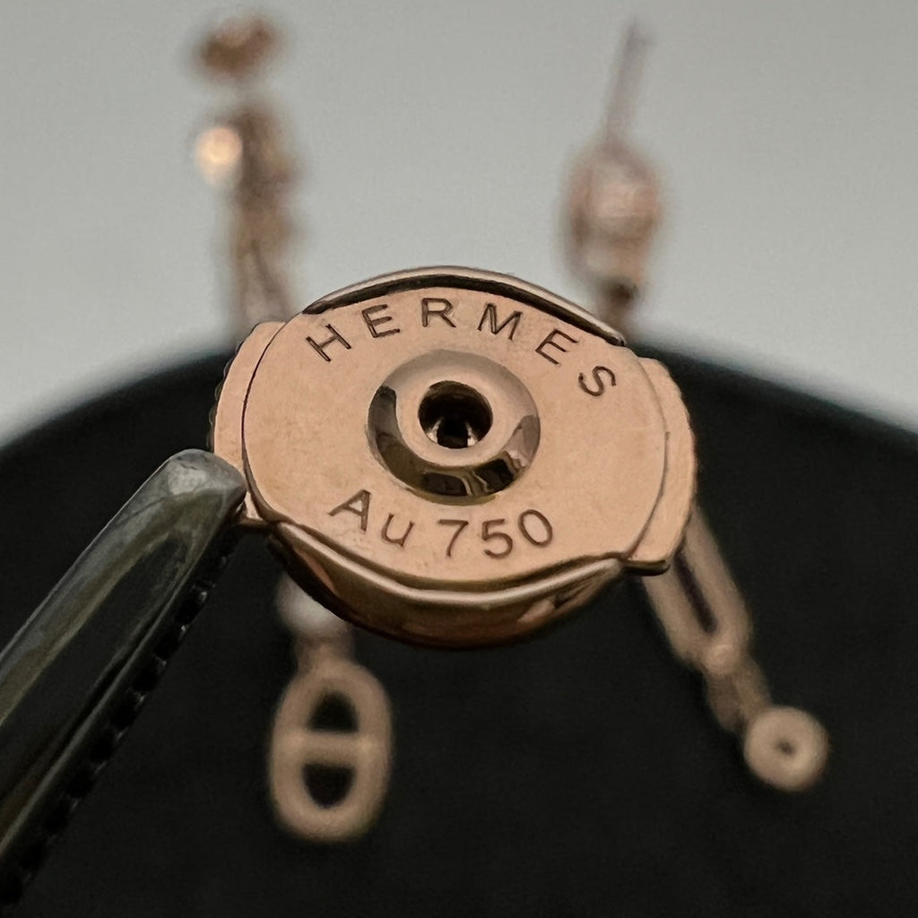 18K Chaine D'ancre Chaos Hermes Earrings